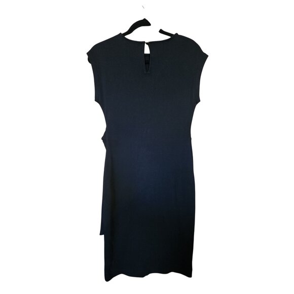 Ann Taylor Weekend Black Petite Belted Mock Neck Dress Womens Size Petite Small - Picture 4 of 5
